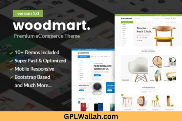 Woodmart theme Free Download is a powerful and feature-rich eCommerce theme that offers a range of advanced features and customization options. It is an ideal pick for online store owners and eCommerce businesses with a fast, reliable, and highly adaptable website that can grow and evolve with their business. With its responsive design, advanced ecommerce features, and focus on performance, the Woodmart theme is a great choice for businesses of various sizes and industries.