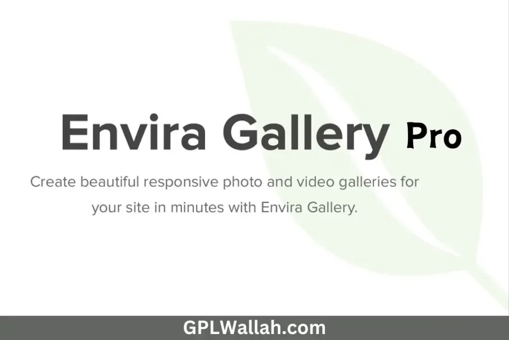Free Download Envira Gallery Pro WordPress gallery plugin + All addons